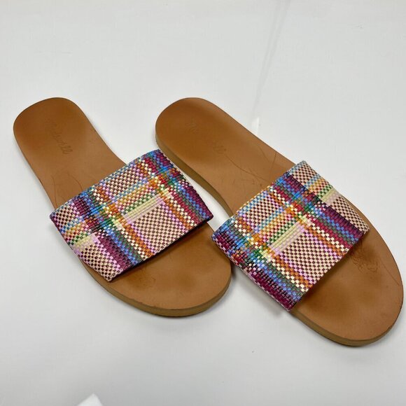 MADEWELL Size 9 The Maddie Slide Textile Weaved Colorful Sandal - Picture 7 of 12